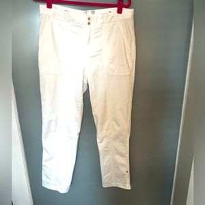 WHBM white mid-rise crop pants size 10